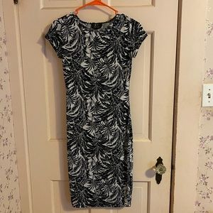 Botanical Patterned Body-con Dress